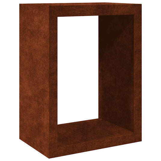 Vidaxl brandhoutrek 60x40x80 cm weervast staal