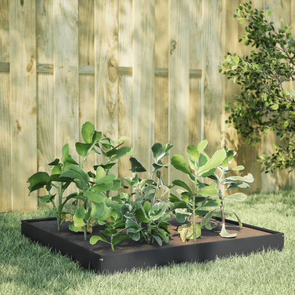 VidaXL Plantenbak verhoogd 100x100x18,5 cm staal antracietkleurig