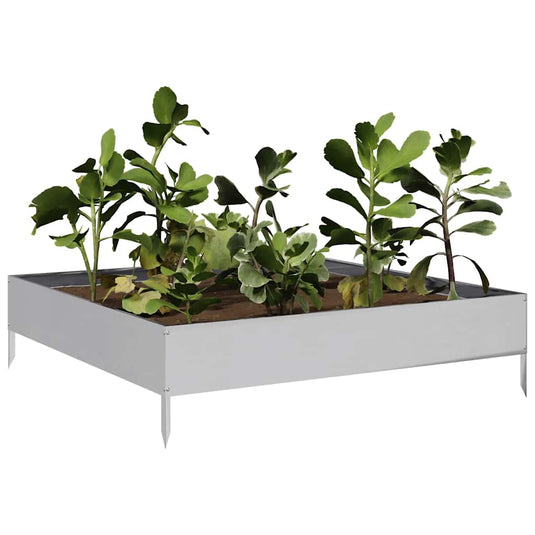 Vidaxl plantenbak verhoogd 100x100x26 cm gegalvaniseerd staal