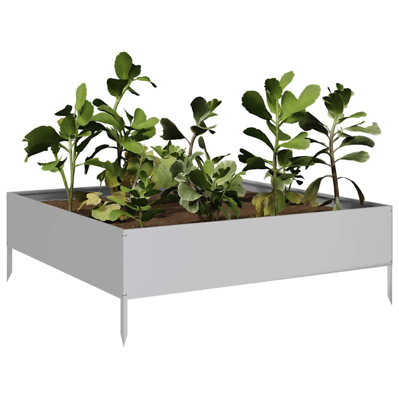 Load image into Gallery viewer, Vidaxl plantenbak verhoogd 100x100x33,5 cm gegalvaniseerd staal
