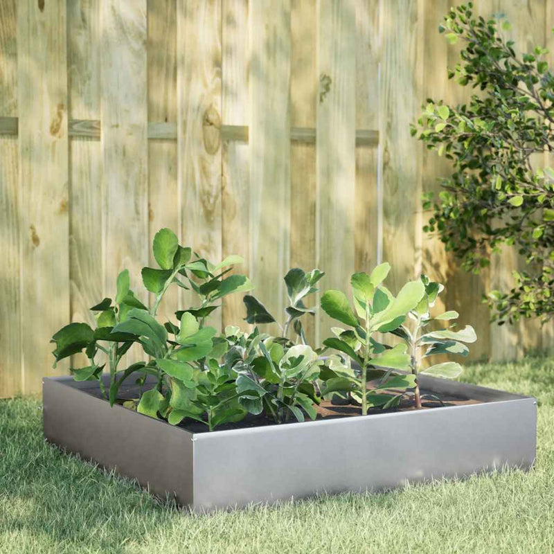 Load image into Gallery viewer, Vidaxl plantenbak verhoogd 100x100x33,5 cm gegalvaniseerd staal
