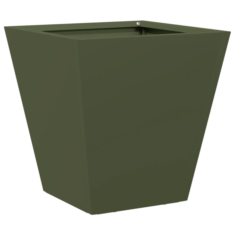 Load image into Gallery viewer, Vidaxl plantenbak 30x30x30 cm staal olijfgroen
