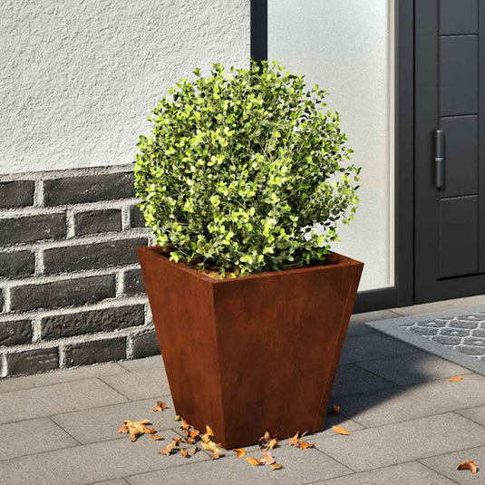 Vidaxl plantenbakken 2 st 30x30x30 cm weervast staal