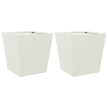 Vidaxl plantenbakken 2 st 40x40x40 cm staal wit