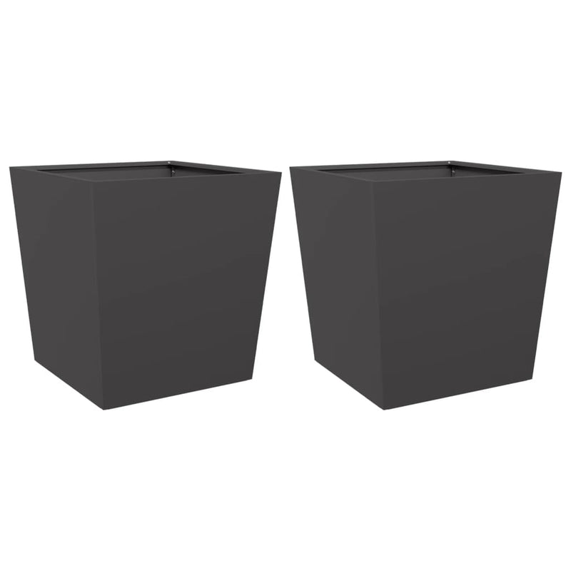 Load image into Gallery viewer, Vidaxl plantenbakken 2 st 50x50x50 cm staal zwart
