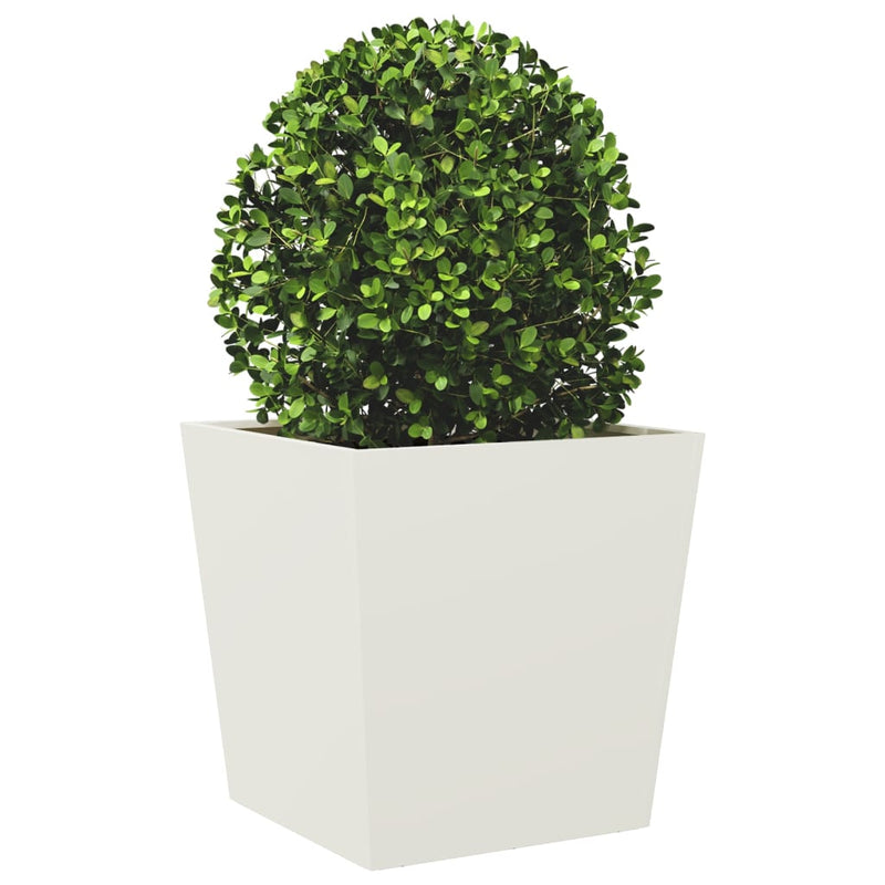 Load image into Gallery viewer, Vidaxl plantenbak 50x50x50 cm staal wit
