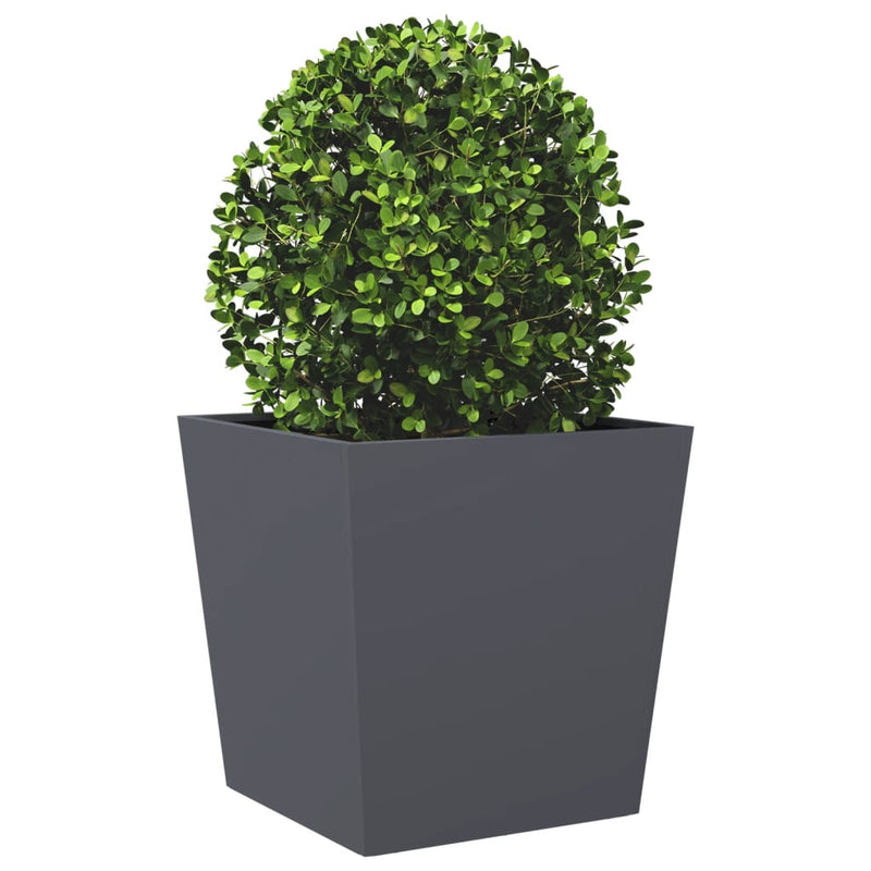 Load image into Gallery viewer, Vidaxl plantenbak 50x50x50 cm staal antracietkleurig
