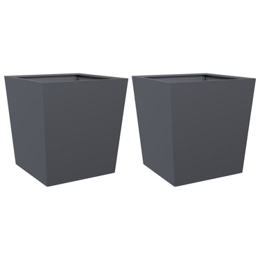 Vidaxl plantenbakken 2 st 50x50x50 cm staal antracietkleurig