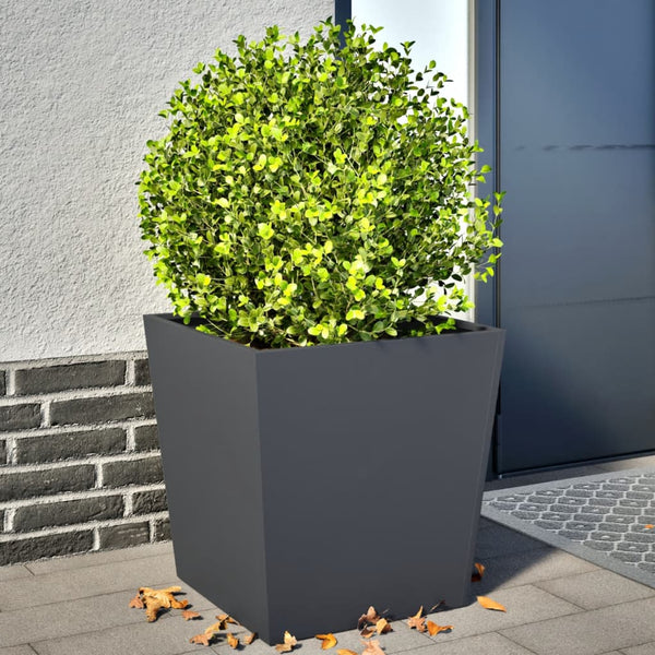 VidaXL Plantenbakken 2 st 50x50x50 cm staal antracietkleurig