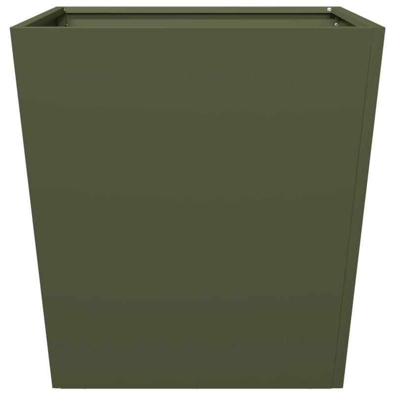 Load image into Gallery viewer, Vidaxl plantenbak 50x50x50 cm staal olijfgroen
