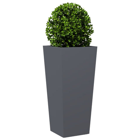 VidaXL Plantenbak 35x35x75 cm staal antracietkleurig