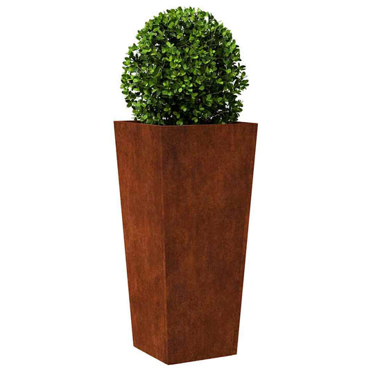 Vidaxl plantenbak 35x35x75 cm weervast staal