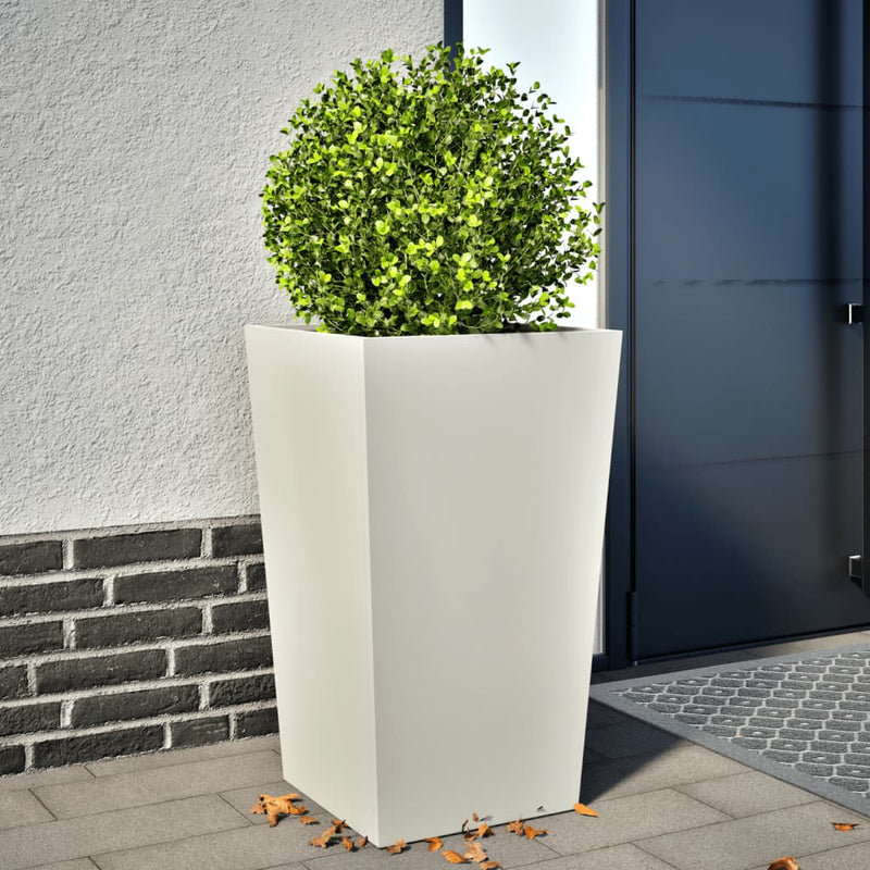 Load image into Gallery viewer, Vidaxl plantenbak 45x45x75 cm staal wit
