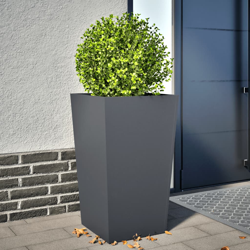 VidaXL Plantenbak 45x45x75 cm staal antracietkleurig