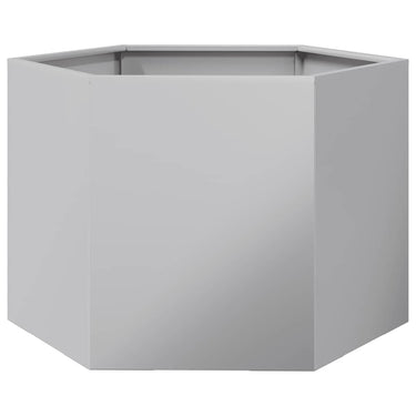 Vidaxl plantenbak zeshoek 69x60x45 cm gegalvaniseerd staal