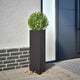 Vidaxl plantenbak driehoek 30x26x75 cm staal zwart