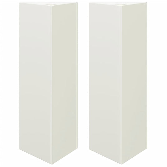 Vidaxl plantenbakken 2 st driehoek 30x26x75 cm staal wit