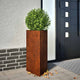 Vidaxl plantenbakken 2 st driehoek 40x34,5x75 cm weervast staal