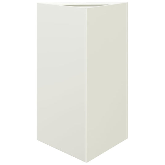 Vidaxl plantenbak driehoek 50x43x75 cm staal wit