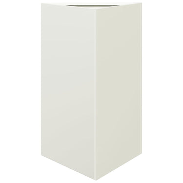 Vidaxl plantenbak driehoek 50x43x75 cm staal wit