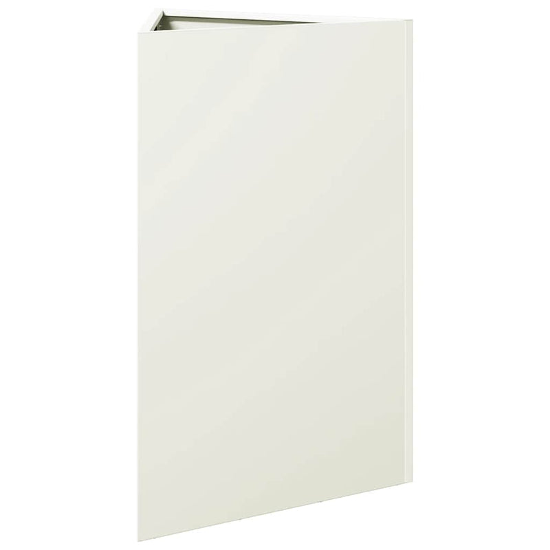 Load image into Gallery viewer, Vidaxl plantenbak driehoek 50x43x75 cm staal wit
