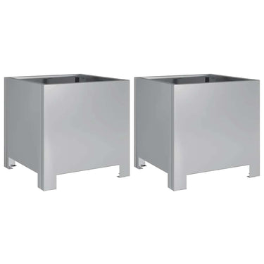 Vidaxl plantenbakken 2 st 30x30x30 cm gegalvaniseerd staal
