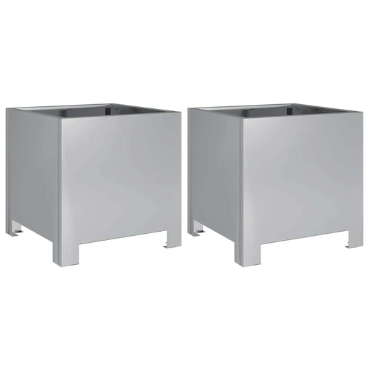 Vidaxl plantenbakken 2 st 30x30x30 cm gegalvaniseerd staal