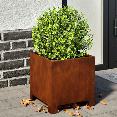 Vidaxl plantenbakken 2 st 30x30x30 cm weervast staal