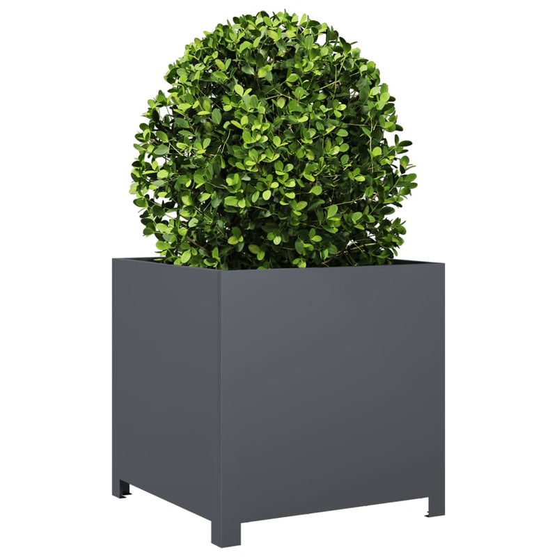 Load image into Gallery viewer, Vidaxl plantenbak 50x50x50 cm staal antracietkleurig
