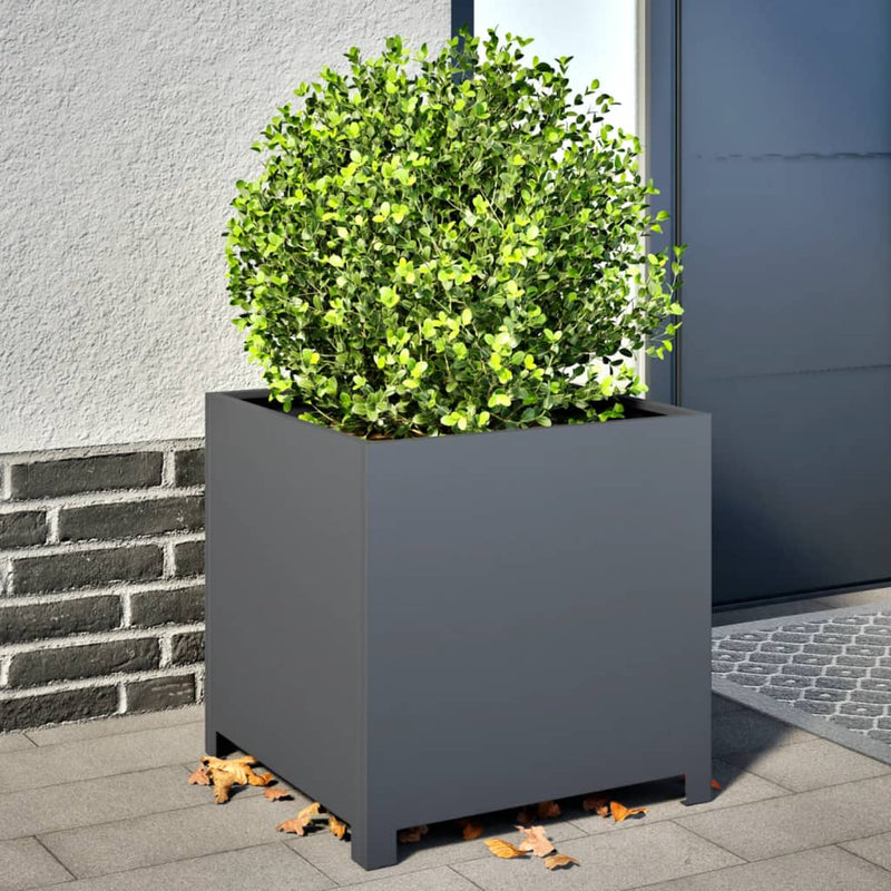 Load image into Gallery viewer, Vidaxl plantenbak 50x50x50 cm staal antracietkleurig
