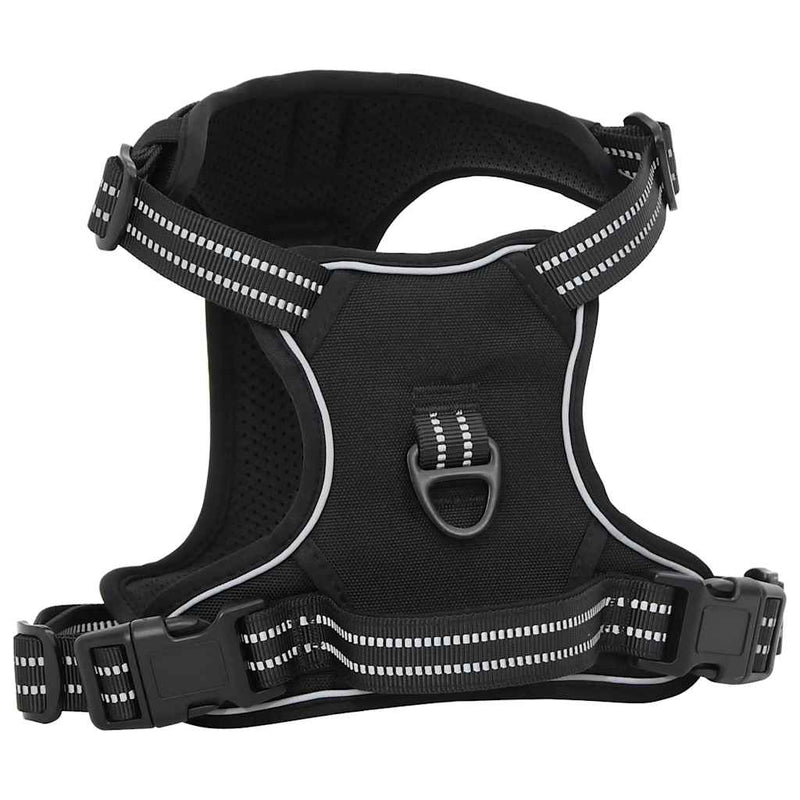 Load image into Gallery viewer, Vidaxl hondentuigje met riem en halsband verstelbaar s zwart
