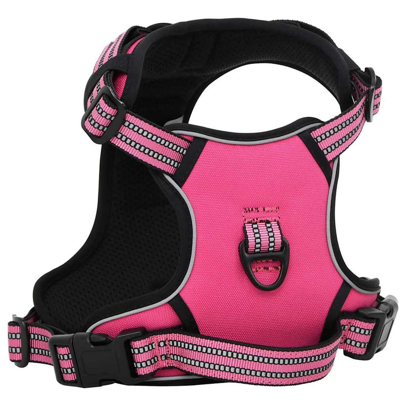 Load image into Gallery viewer, Vidaxl hondentuigje met riem en halsband verstelbaar m roze
