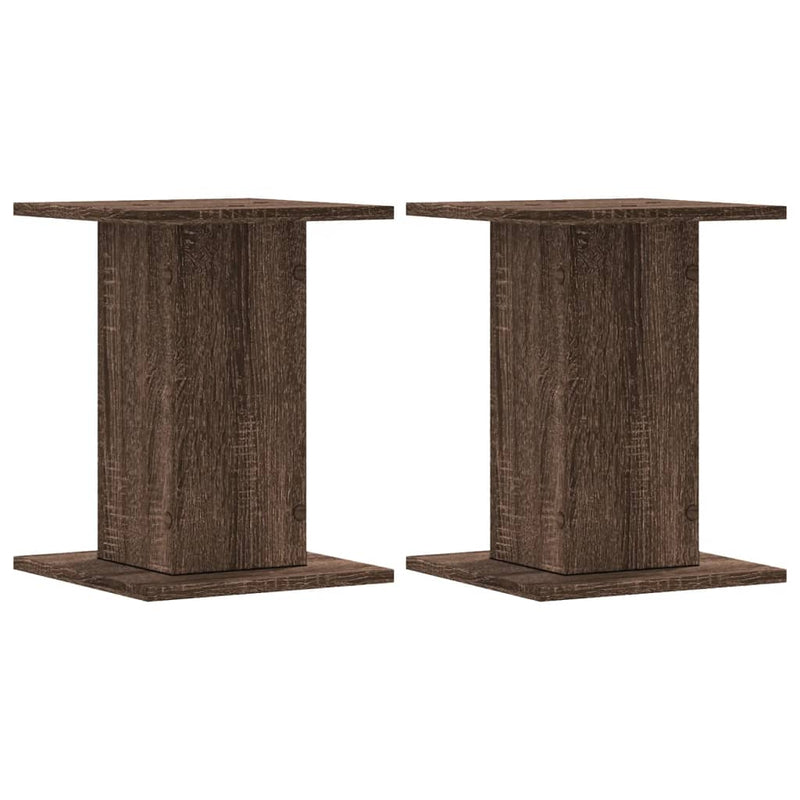 Load image into Gallery viewer, Vidaxl speakerstandaards 2 st 30x30x40 cm bewerkt hout bruin eiken
