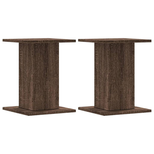 Vidaxl speakerstandaards 2 st 30x30x40 cm bewerkt hout bruin eiken