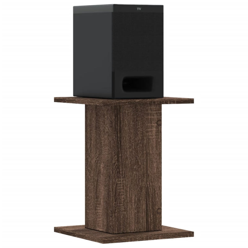 Load image into Gallery viewer, Vidaxl speakerstandaards 2 st 30x30x40 cm bewerkt hout bruin eiken
