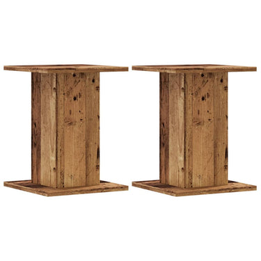 Vidaxl speakerstandaards 2 st 30x30x40 cm bewerkt hout oud houtkleurig