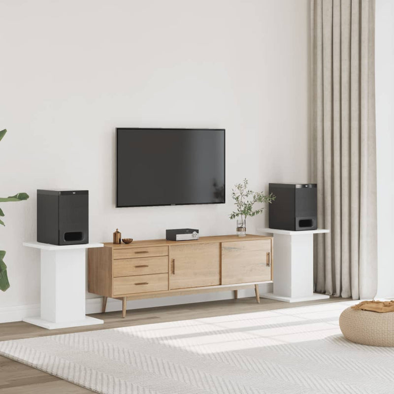 Load image into Gallery viewer, Vidaxl speakerstandaards 2 st 30x30x60 cm bewerkt hout wit
