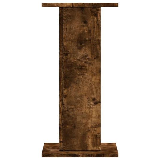 Vidaxl speakerstandaards 2 st 30x30x60 cm bewerkt hout gerookt eiken