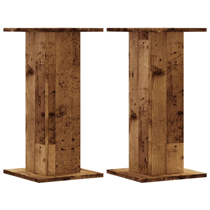 Load image into Gallery viewer, Vidaxl speakerstandaards 2 st 30x30x60 cm bewerkt hout oud houtkleurig
