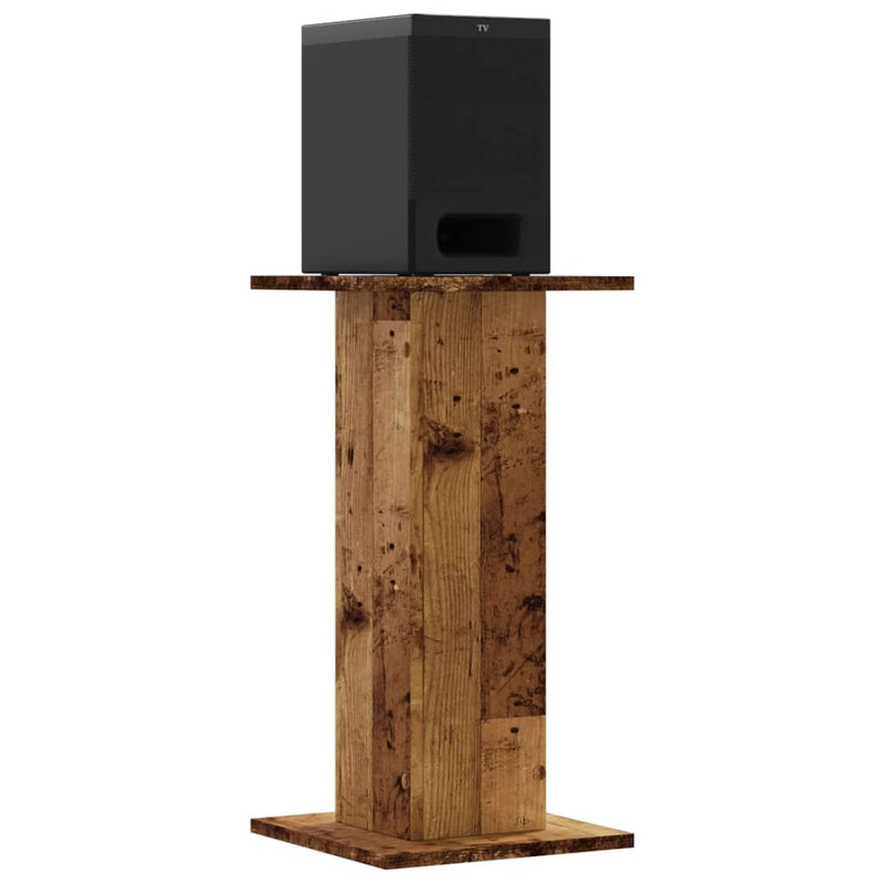 Load image into Gallery viewer, Vidaxl speakerstandaards 2 st 30x30x60 cm bewerkt hout oud houtkleurig
