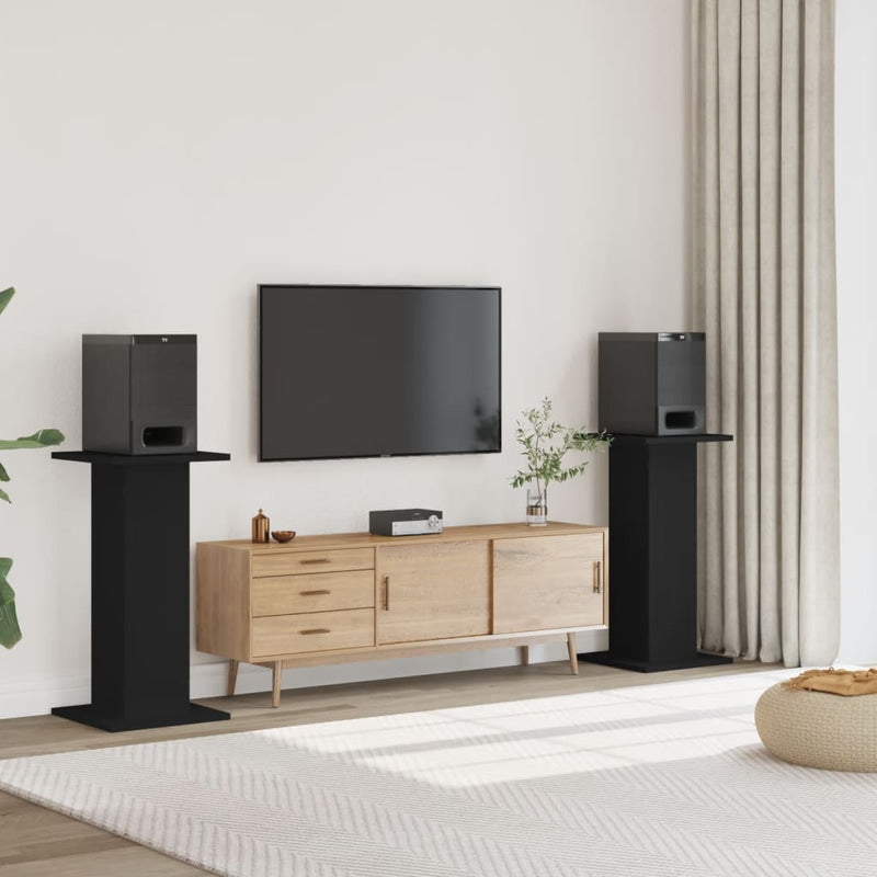 Load image into Gallery viewer, Vidaxl speakerstandaards 2 st 30x30x80 cm bewerkt hout zwart
