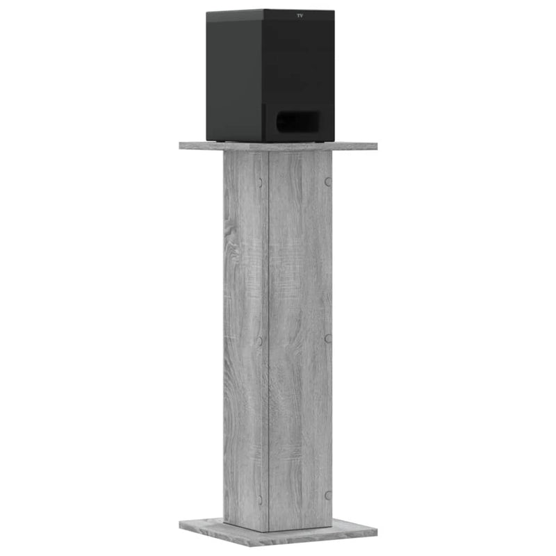 Load image into Gallery viewer, Vidaxl speakerstandaards 2 st 30x30x80 cm bewerkt hout grijs sonoma
