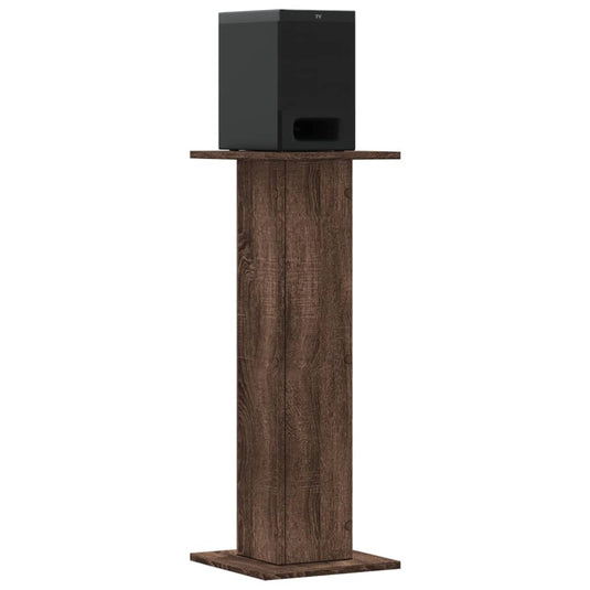 Vidaxl speakerstandaards 2 st 30x30x80 cm bewerkt hout bruin eiken