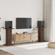 Vidaxl speakerstandaards 2 st 30x30x80 cm bewerkt hout bruin eiken