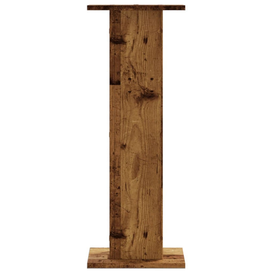 Vidaxl speakerstandaards 2 st 30x30x80 cm bewerkt hout oud houtkleurig