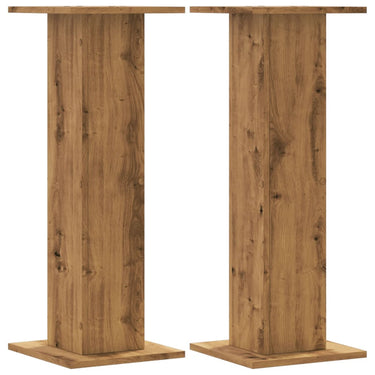 Vidaxl speakerstandaards 2 st 30x30x80 cm hout artisanaal eikenkleurig