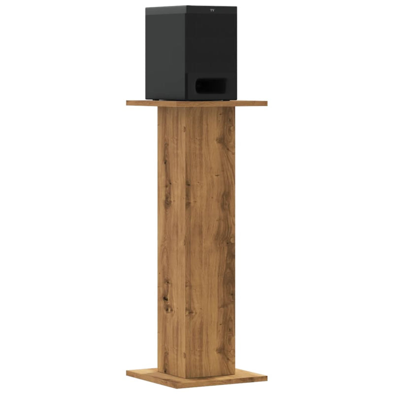 Load image into Gallery viewer, Vidaxl speakerstandaards 2 st 30x30x80 cm hout artisanaal eikenkleurig
