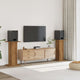 Vidaxl speakerstandaards 2 st 30x30x80 cm hout artisanaal eikenkleurig