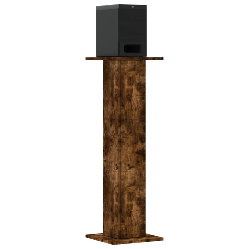 Load image into Gallery viewer, Vidaxl speakerstandaards 2 st 30x30x95 cm bewerkt hout gerookt eiken
