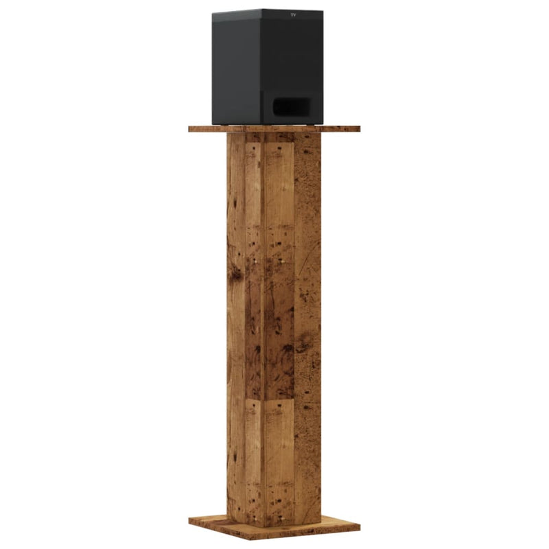 Load image into Gallery viewer, Vidaxl speakerstandaards 2 st 30x30x95 cm bewerkt hout oud houtkleurig
